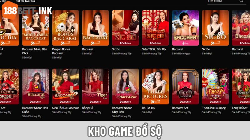 Kho game đồ sộ