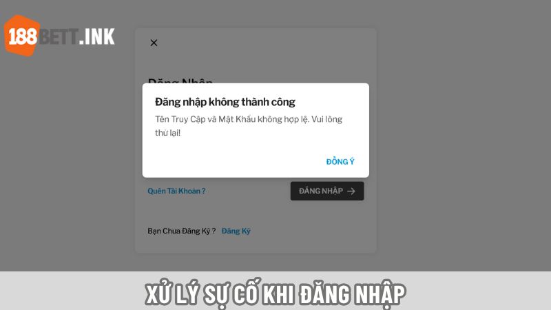 Xử lý sự cố khi đăng nhập